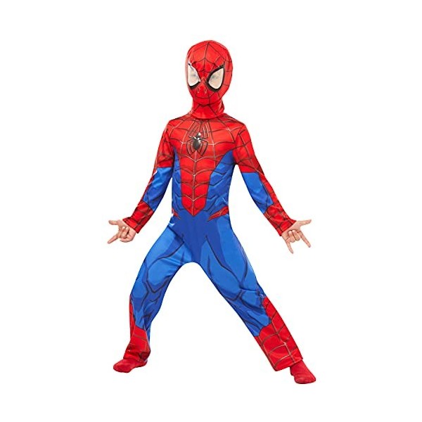 Costume classique Rubies Spiderman Marvel Spider-Man pour enfant, garçon, taille L 7-8 ans/128 cm 