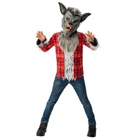 Forum Costume Werewolf 3015505-6000 - Garçon, Fille, Gris, Rouge, Âge 5-6 Ans