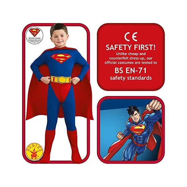 Rubies-déguisement officiel - Superman - Déguisement de Superman- Taille Adolescent- CS808727/137