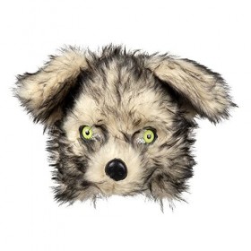 BOLAND BV Masque loup-garou peluche adulte - Noir - Taille Unique