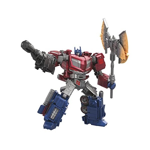 Transformers Generations Studio Series Figurine 03 Gamer Edition Optimus Prime Classe Voyageur de 16,5 cm, Transformers: War 