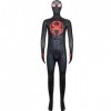 Leezeshaw Costume de super-héros Spiderman Miles Morales pour garçon, costume dHalloween Spiderman Miles Morales noir pour a