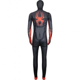 Leezeshaw Costume de super-héros Spiderman Miles Morales pour garçon, costume dHalloween Spiderman Miles Morales noir pour a