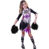 9907528 Costume de pom-pom girl de zombie violet 9-10 ans 