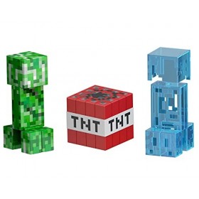 Minecraft Figurine Articulée Collector Diamond Level Creeper 14 cm avec accessoires en métal, à collectionner, Jouet Enfant