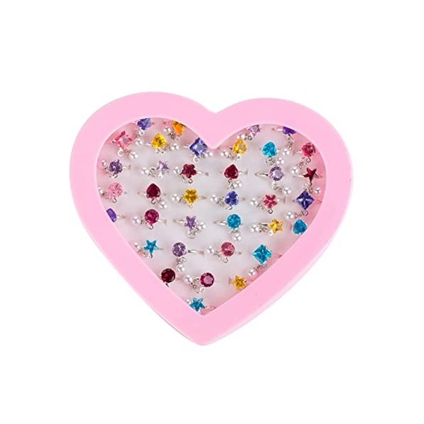 FOYTOKI 108 Pcs Enfants Jeu DEnfants Pour En Princesse Anneaux Et Baguesbijoux Mixtes Faire Semblant Jouets Enfants Modèle J