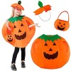 SHUOYUE Costume de citrouille pour Halloween - Costume de citrouille pour fille - Costume dHalloween avec vêtements chapeau,