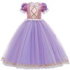 IWEMEK Costume de cosplay, robe de princesse, pour fille, au style de Raiponce, pour carnaval, fête, Halloween, festival, ann