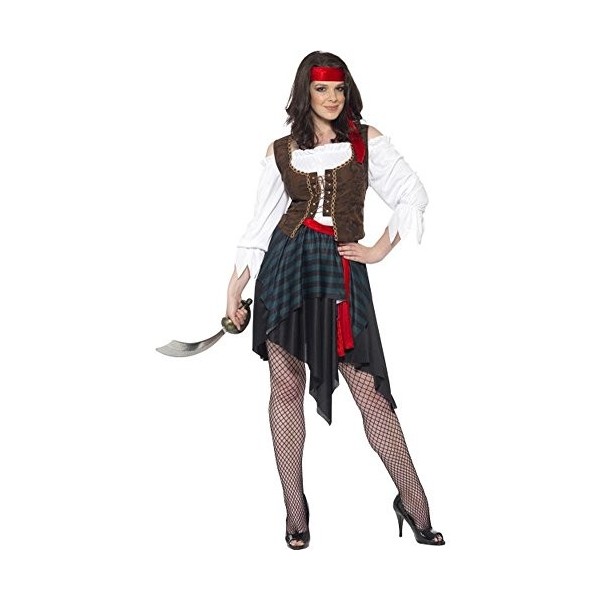 Smiffys 20470 Costume de piratesse - Femme - Multicolore - S