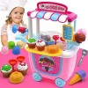 EVERGD Ensemble de cuisine de cuisine avec lumières et sons - Cadeau pour enfants rose , 103 