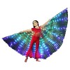 WANAONE Aile LED pour enfants avec bâton télescopique, ailes de danse orientale à DEL, ailes de papillon lumineuses, accessoi