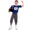 EUROCARNAVALES Déguisement joueur de football américain bleu enfant - Multicolore - 10 à 12 ans 139-155 cm 