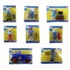 OPO 10 - Lot de 8 Figurines articulées/Accessoires Schtroumpf : Voiture de Police + Clown + Sauveteur + Bucheron etc etc / CS