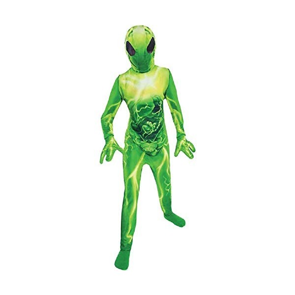 amscan- Costume dhalloween extraterrestre-10-12 Ans, 9908463, Vert, Ages 10-12 Years