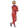 Rubies Costume Ladybug pour filles Green Collection, Costume durable, Jumpsuit imprimé et anti-face, Officiel Miraculous Lady