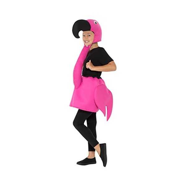 Kids Flamingo Costume, Pink, with Tabard & Hooded Neckpiece