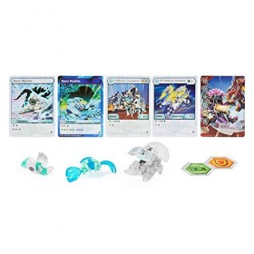 Bakugan Evolutions, Colossus Nano with Siphon and Riptide Platinum Power Up Pack, True Metal Action Figure, 2 Nanogan, Bakuco