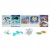 Bakugan Evolutions, Colossus Nano with Siphon and Riptide Platinum Power Up Pack, True Metal Action Figure, 2 Nanogan, Bakuco