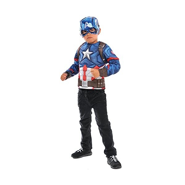 Capitan América – Costume enfant avec poitrine Muscle, M Rubies Spain 34102 