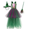 IMEKIS Filles Sorcière Halloween Costume Princesse Winifred Sarah Mary Méchante Déguisements avec Cape Chapeau Balai Annivers