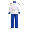 IBAKOM Enfants Garçons Déguisement Prince Prince Roi Costume Médiéval Royal Halloween Cosplay Tenues Chemise Pantalon Couronn