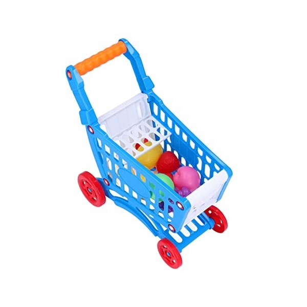 VGEBY Ensemble de Caddie pour Enfants, Simulation en Plastique pour Enfants Caddie Jouer Jouets Alimentaires Chariot Dépicer