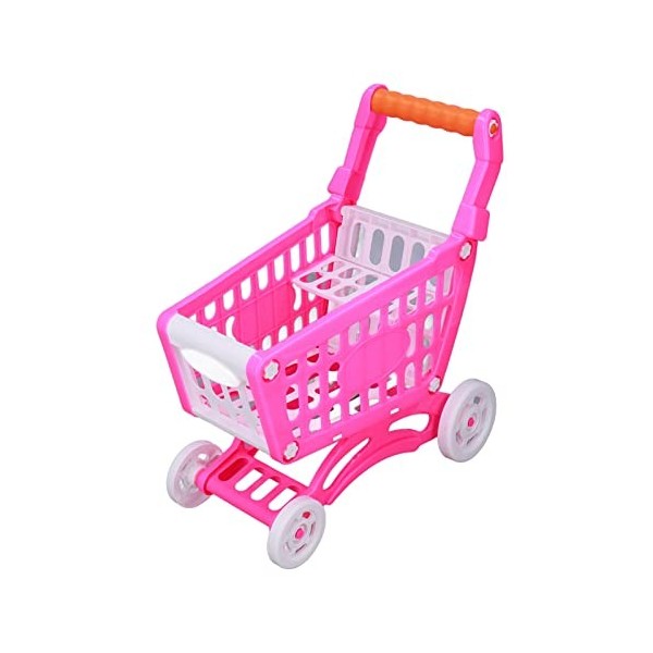 VGEBY Ensemble de Caddie pour Enfants, Simulation en Plastique pour Enfants Caddie Jouer Jouets Alimentaires Chariot Dépicer