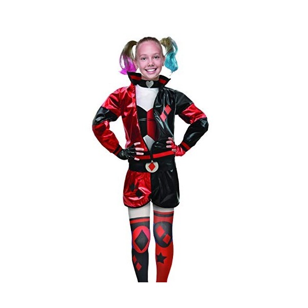 Harley Quinn costume déguisement fille original DC Comics Taille 8-10 ans 
