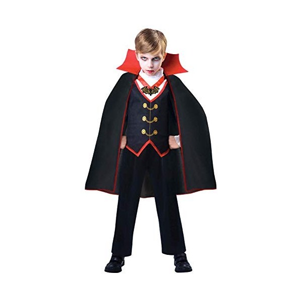 amscan, Vampir Costume de Dracula pour enfant ans, Garçon, 10235280, multicolore, 4 bis 6 Jahre