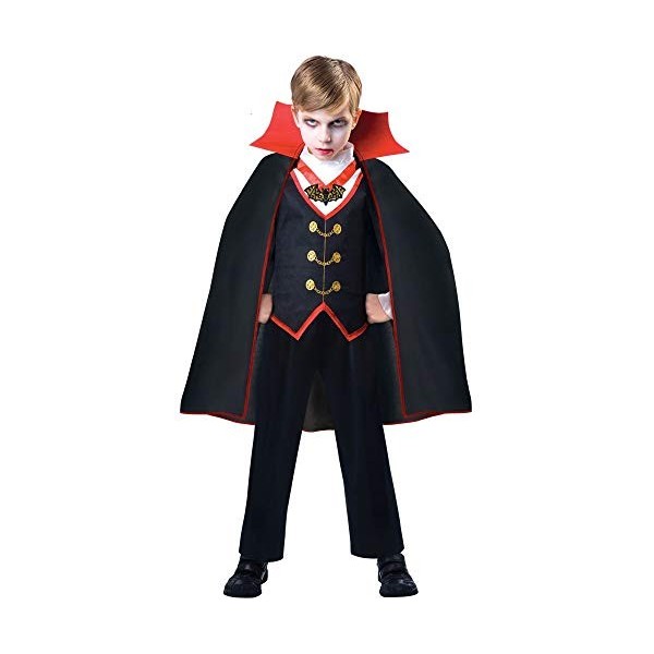 amscan, Vampir Costume de Dracula pour enfant ans, Garçon, 10235280, multicolore, 4 bis 6 Jahre