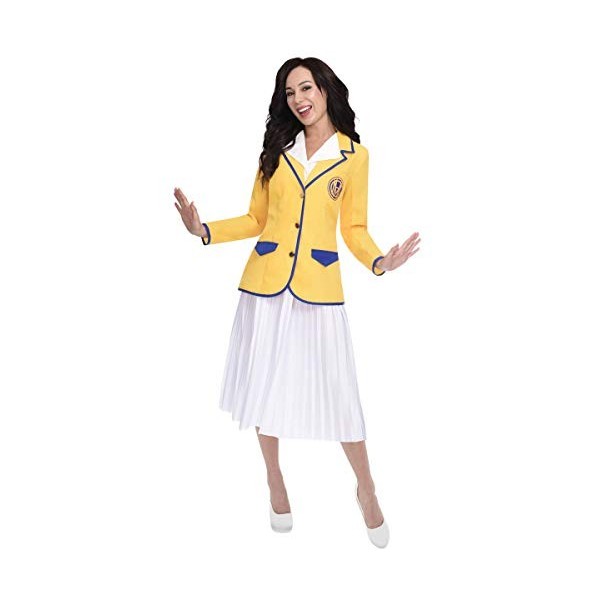 amscan 9906451 - Déguisement Femme Vacances - Manteau Jaune - Taille 40-42