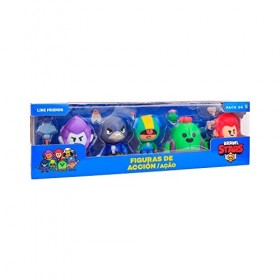 Bizak Brawl Stars Figure daction Pack de 5 en boîte Figures de Jeu multijoueur de Combat articulées 11 cm 64116031 