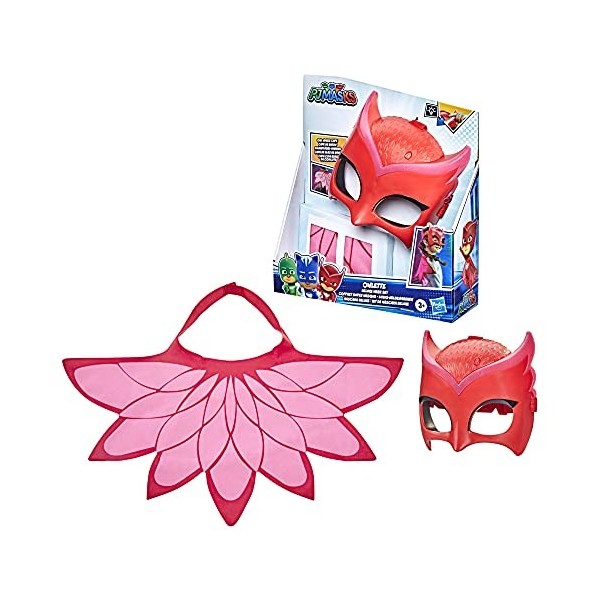 PJ Masks F21495X1 Deluxe Set, Jouet de Déguisement de super-héros pour Enfants dâge Préscolaire avec Masque Lumineux et Amul