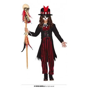 Fiestas Guirca Déguisement Costume Sorcier Vaudou Halloween Enfant 7-9 ans