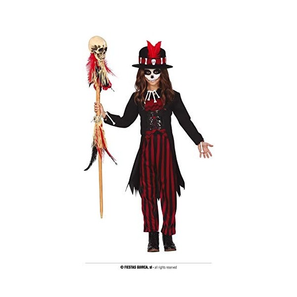 Fiestas Guirca Déguisement Costume Sorcier Vaudou Halloween Enfant 7-9 ans