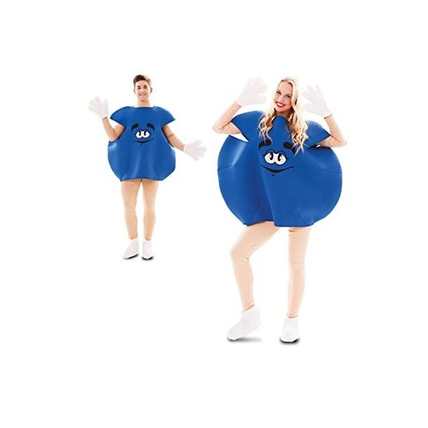 Eurocarnavales - Cs925815 - Costume Bonbon Bleu Mixte Taille M