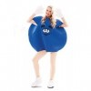 Eurocarnavales - Cs925815 - Costume Bonbon Bleu Mixte Taille M