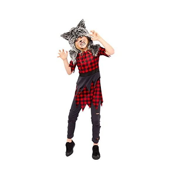 amscan 9914987 – Déguisement de loup-garou Miss Hungry Hungry Howler pour fille – Déguisement dHalloween pour fille de 10 à 