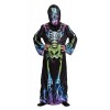Magicoo Costume dHalloween coloré de squelette pour enfant garçon noir avec robe et masque – Costume de fantôme de démon squ