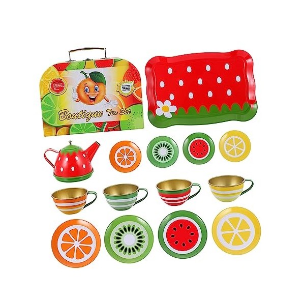 Toyvian 1 Set Toy Tea Set Enfant en Bas Âge Costume Ustensiles De Cuisine Ensemble Jouet pour Enfants Toodler Jouets Enfant C