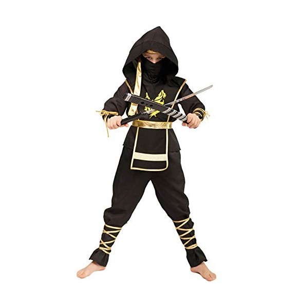 Déguisement de guerrier samouraï noir Ninja Power S:4-6 Ans 