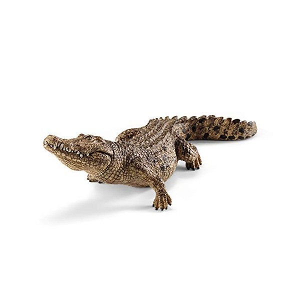 Schleich 14736 Crocodile, dès 3 Ans, Wild Life - Figurine, 18 x 6,7 x 5,2 cm