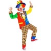 dressforfun Déguisement pour enfant/ado Clown | magnifique costume bariolé + chapeau mou avec des appliqués de fleurs | arleq