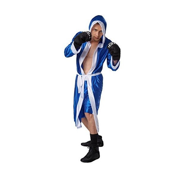 dressforfun Costume de boxeur pour homme | Costume deux pièces de boxeur | incl. Ceinture à lacer et Gants de boxe à fermetur