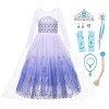 YOSICIL Petites Filles Robe Longue Princesse Enfants Costume de Halloween Costume Déguisement Couronne Soirée Cérémonie Anniv