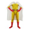 Lzrong Anime One Punch Man Saitama Cosplay Costume Musculeux Saitama Collants de combat avec cape Halloween Super Héros Spie 