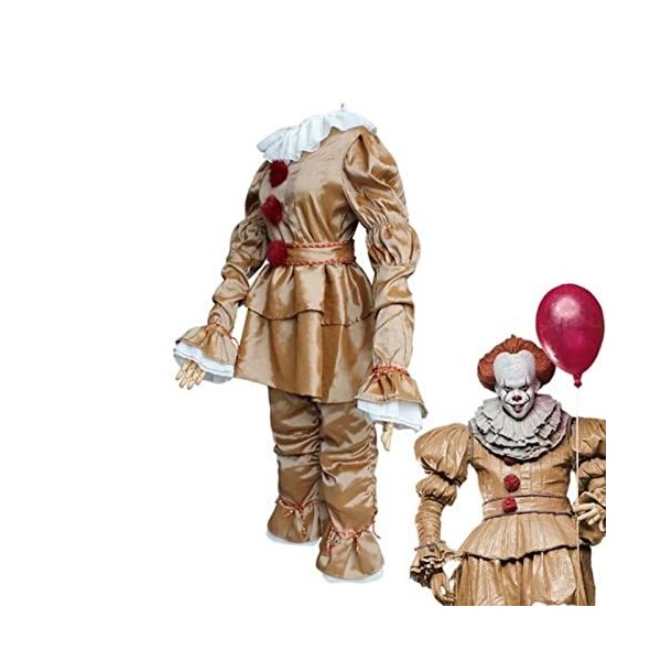 Costume dHalloween Pennywise - clown - Chapitre 2 Pennywise - cosplay pour Halloween, carnaval, fête dhorreur - Pour homme 