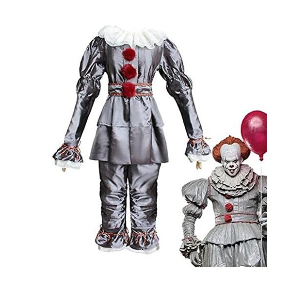 Costume dHalloween Pennywise - clown - Chapitre 2 Pennywise - cosplay pour Halloween, carnaval, fête dhorreur - Pour homme 