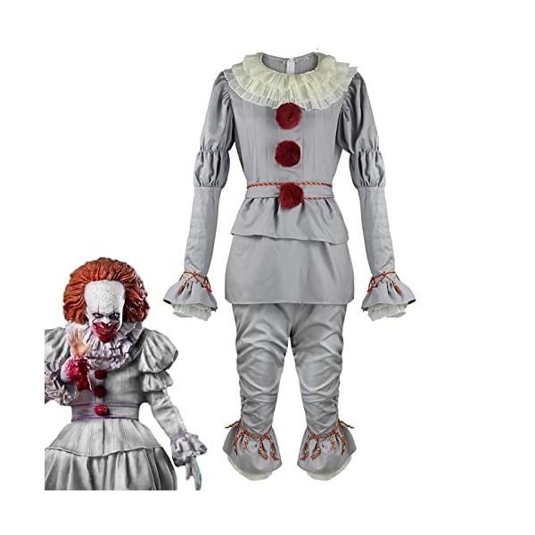 Costume dHalloween Pennywise - clown - Chapitre 2 Pennywise - cosplay pour Halloween, carnaval, fête dhorreur - Pour homme 