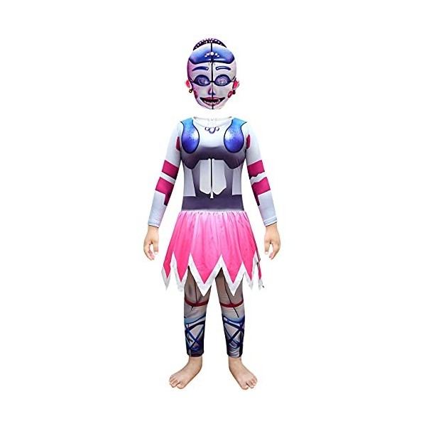 Jiumaocleu FNAF Costume de cosplay Five Nights Horreur Spie Combinaison Body Security Breach Sister Location Tenue Uniforme C